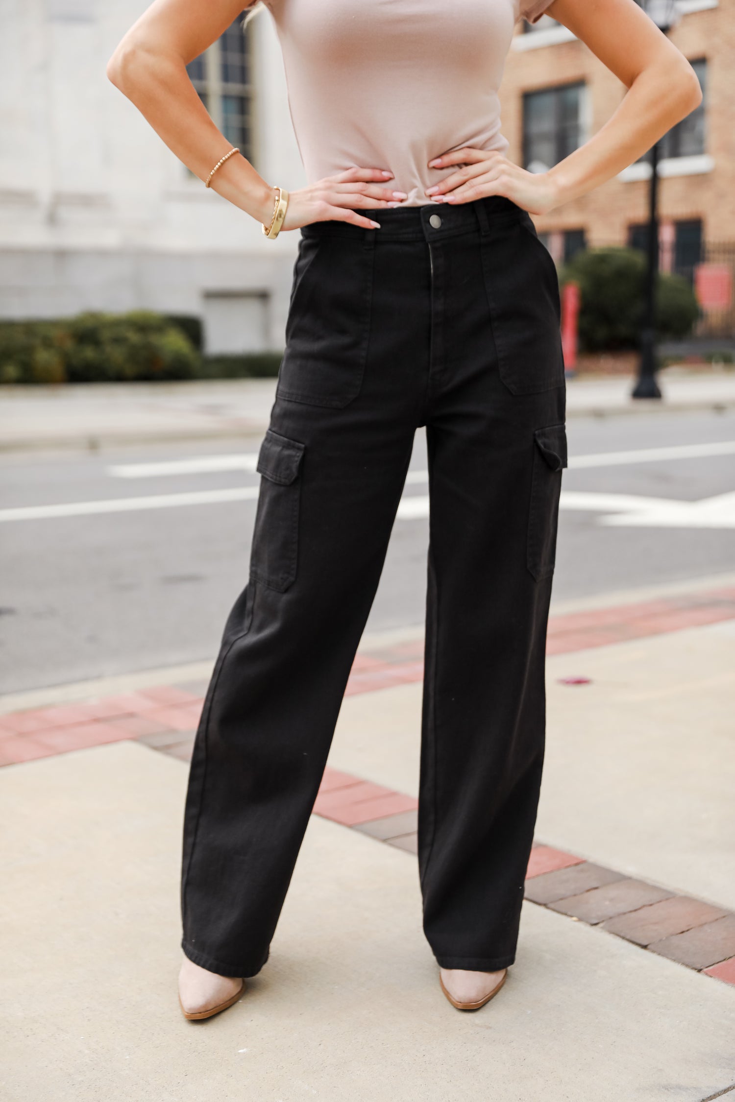 black cargo pants