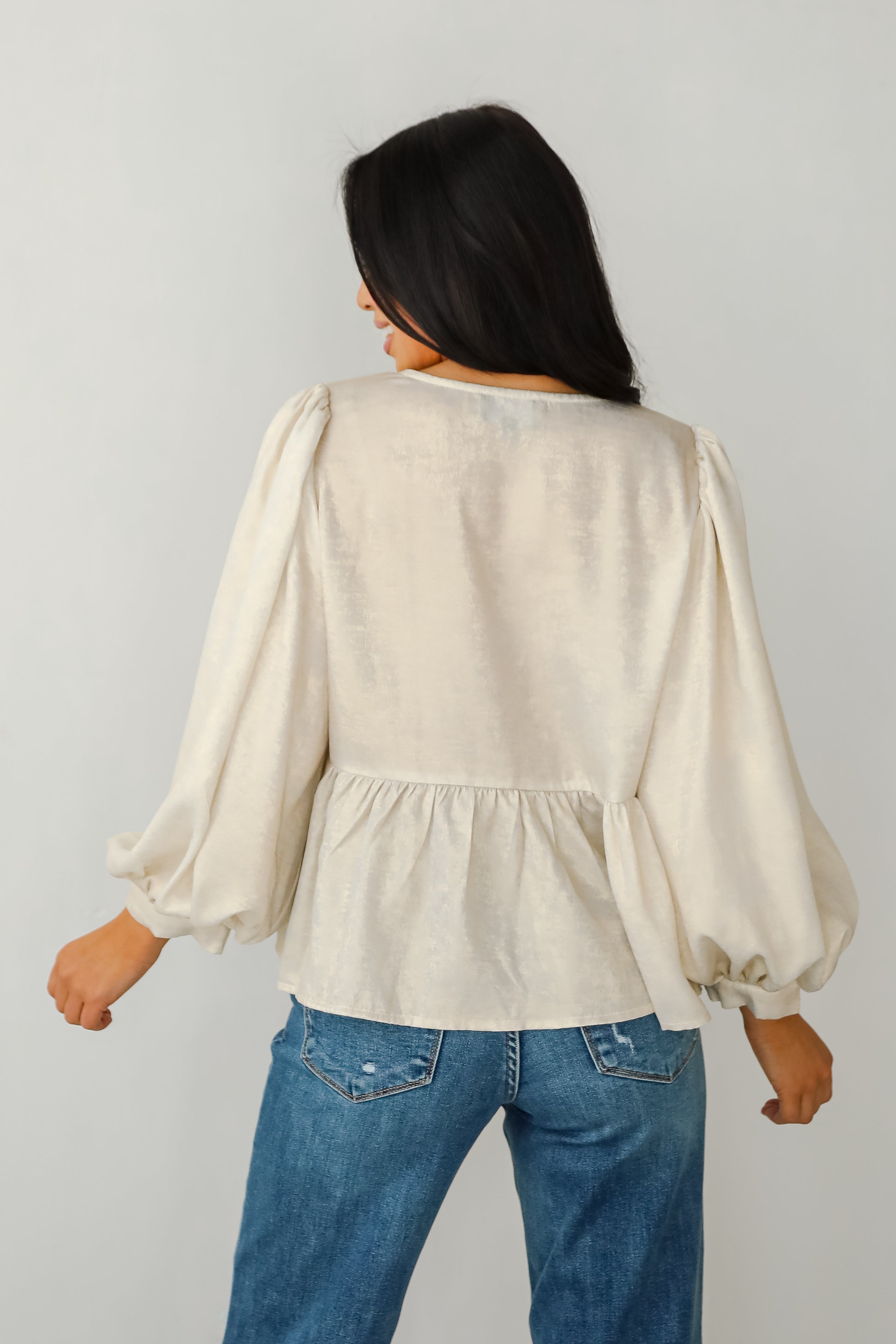 Notably Luxe Metallic Bow Blouse