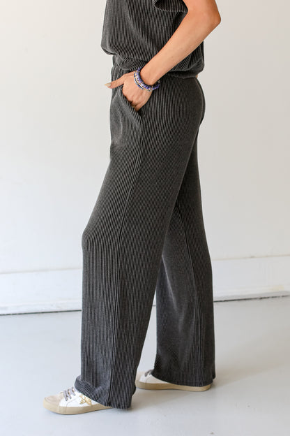 charcoal Corded Lounge Pants side view