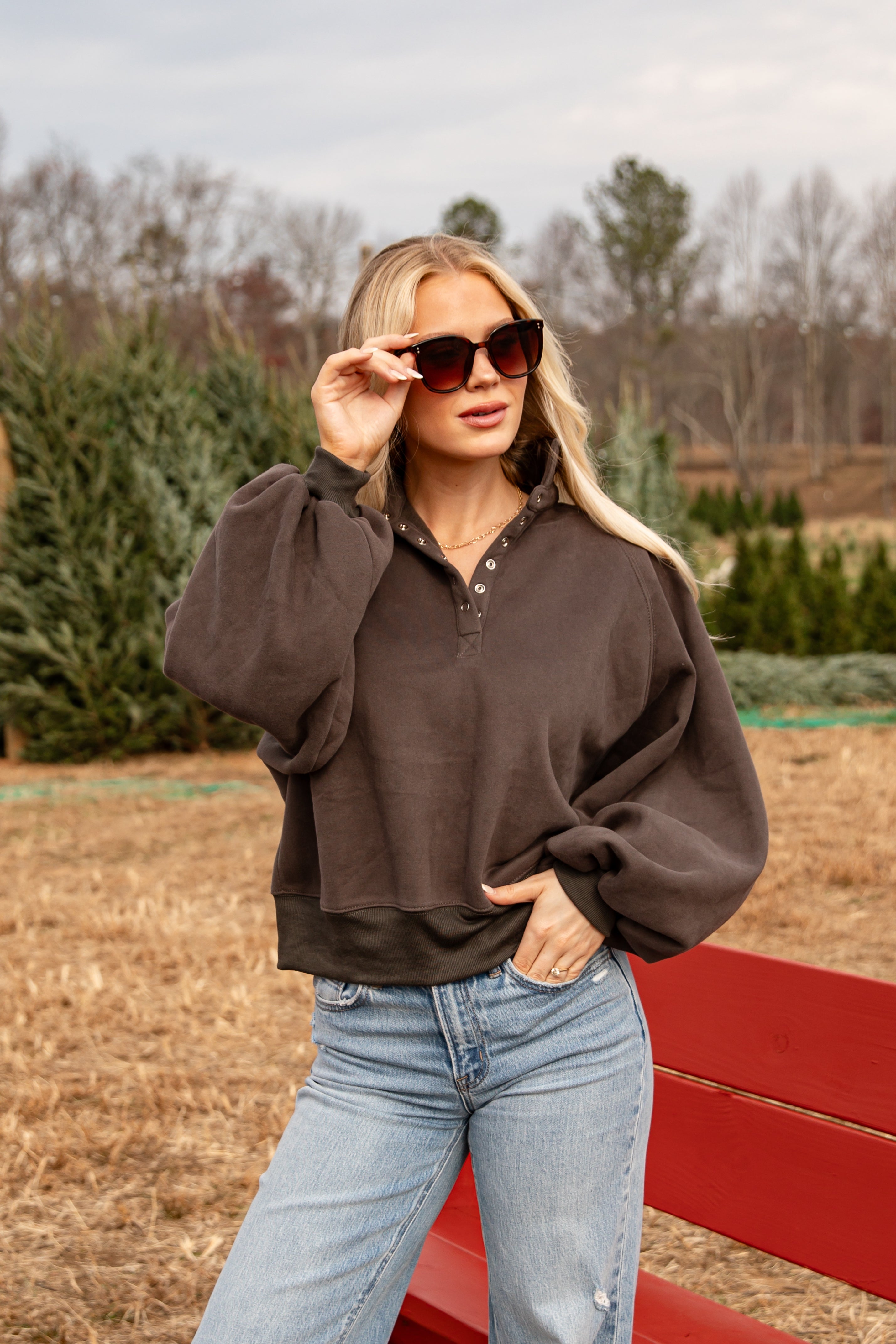 Crosby Soft Snap Collared Pullover | Women's Sweatshirt | Dress up