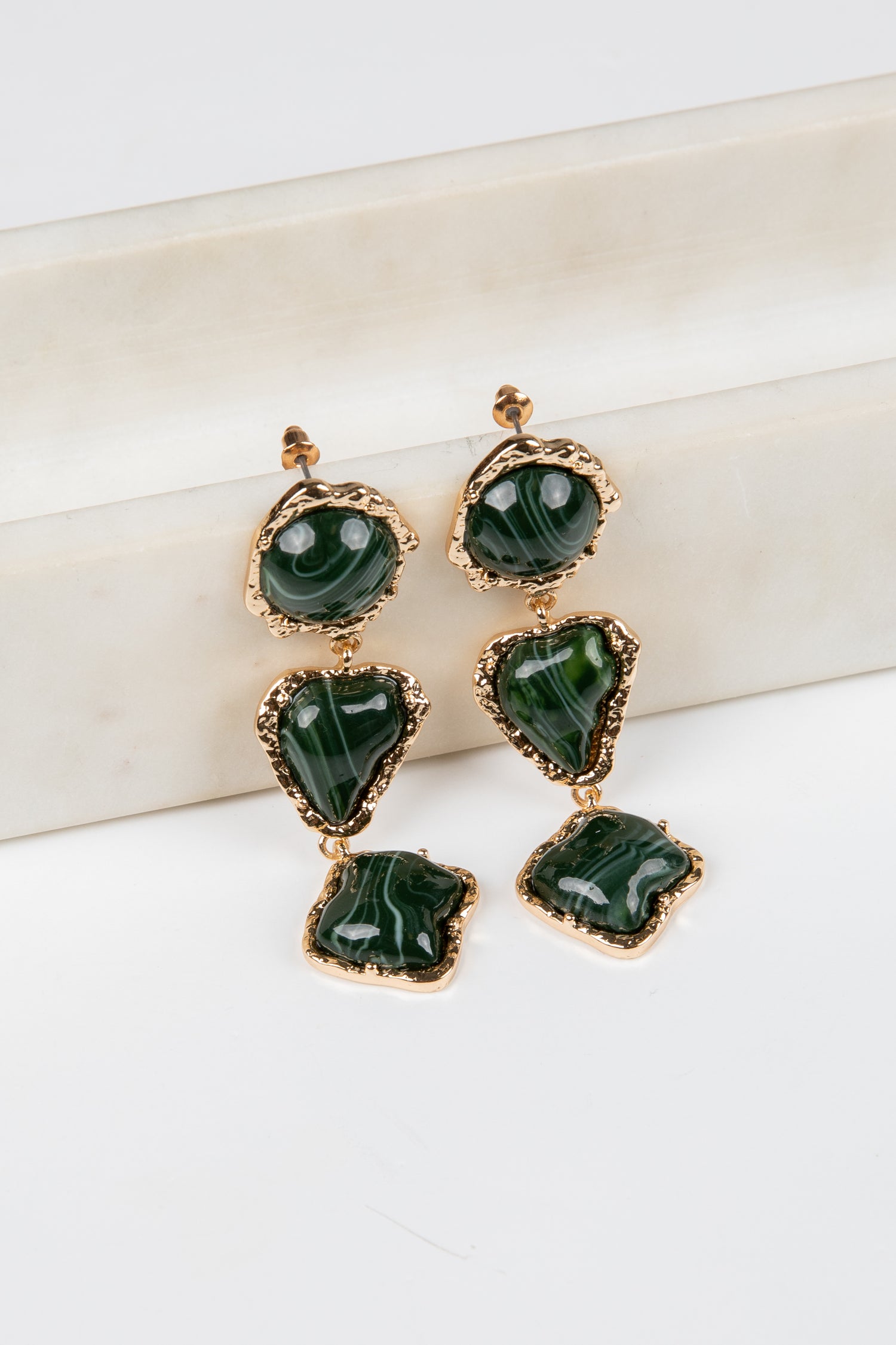 Cute Charcoal Stone Drop Earrings | Statement Earrings | DressUp Cute Charcoal Stone Drop Earrings | Statement Earrings | DressUp