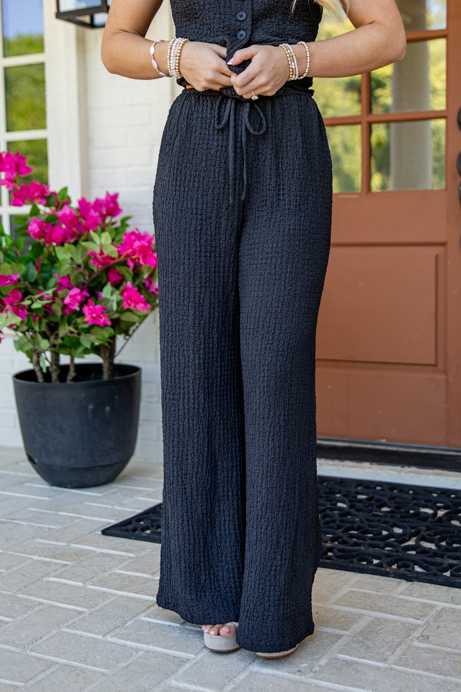 cute dress pants Legs For Miles Wide Leg in Taupe rise and has a slim straight leg opening 6 Sweater & Pant Combos
