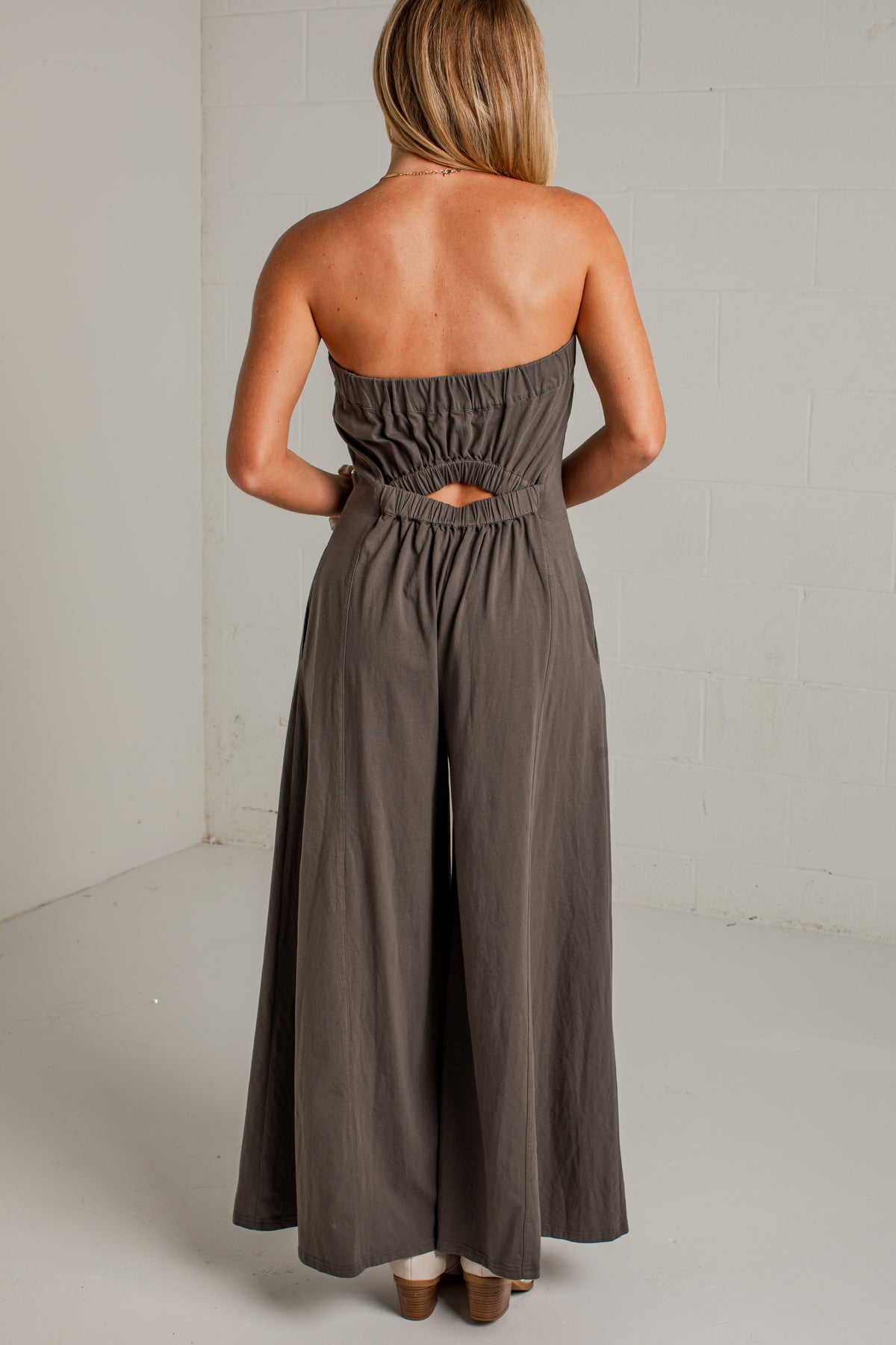 Evening Agenda Charcoal Wide Leg Jumper