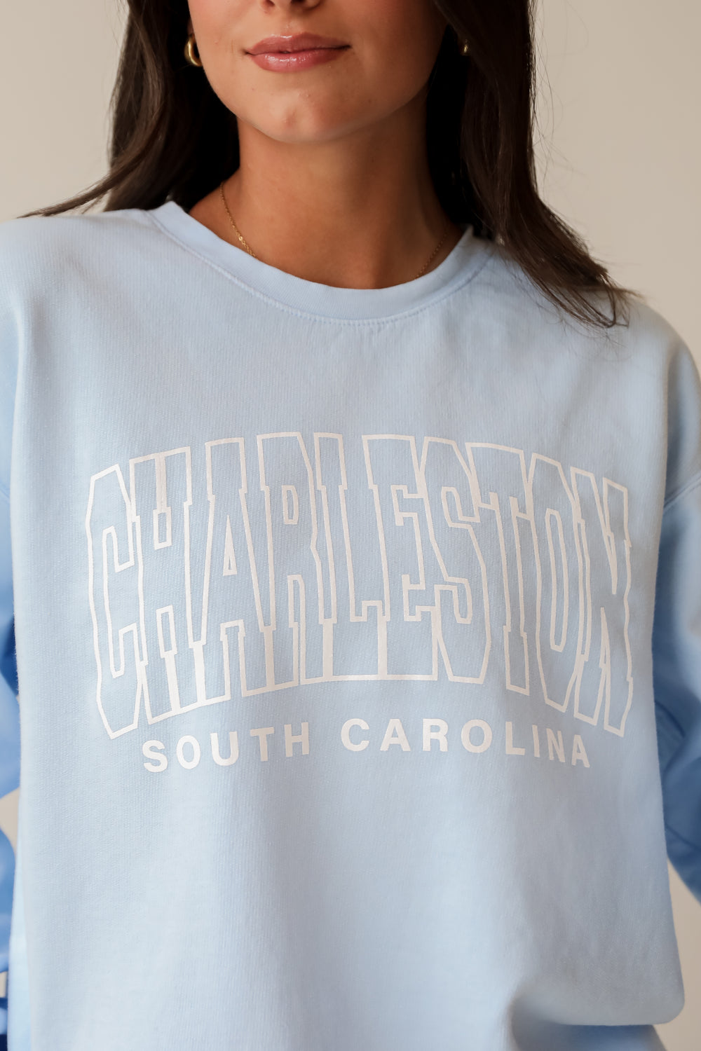 Light Blue Charleston South Carolina Block Letter Sweatshirt
