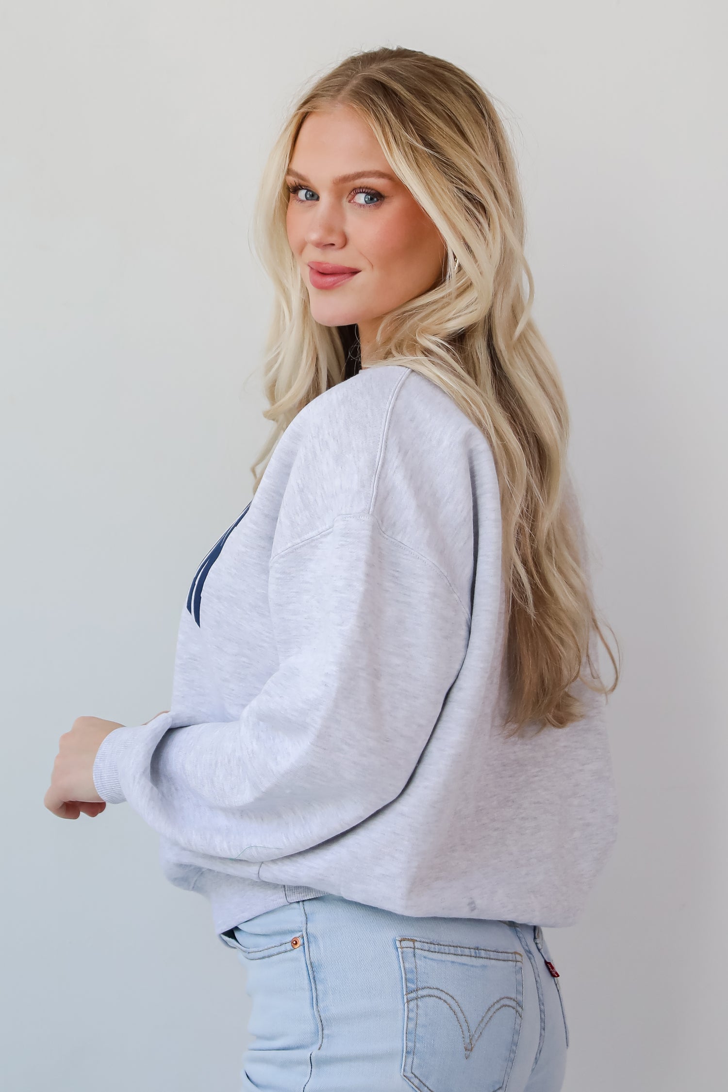 Light Heather Grey/Navy Charleston Sweatshirt