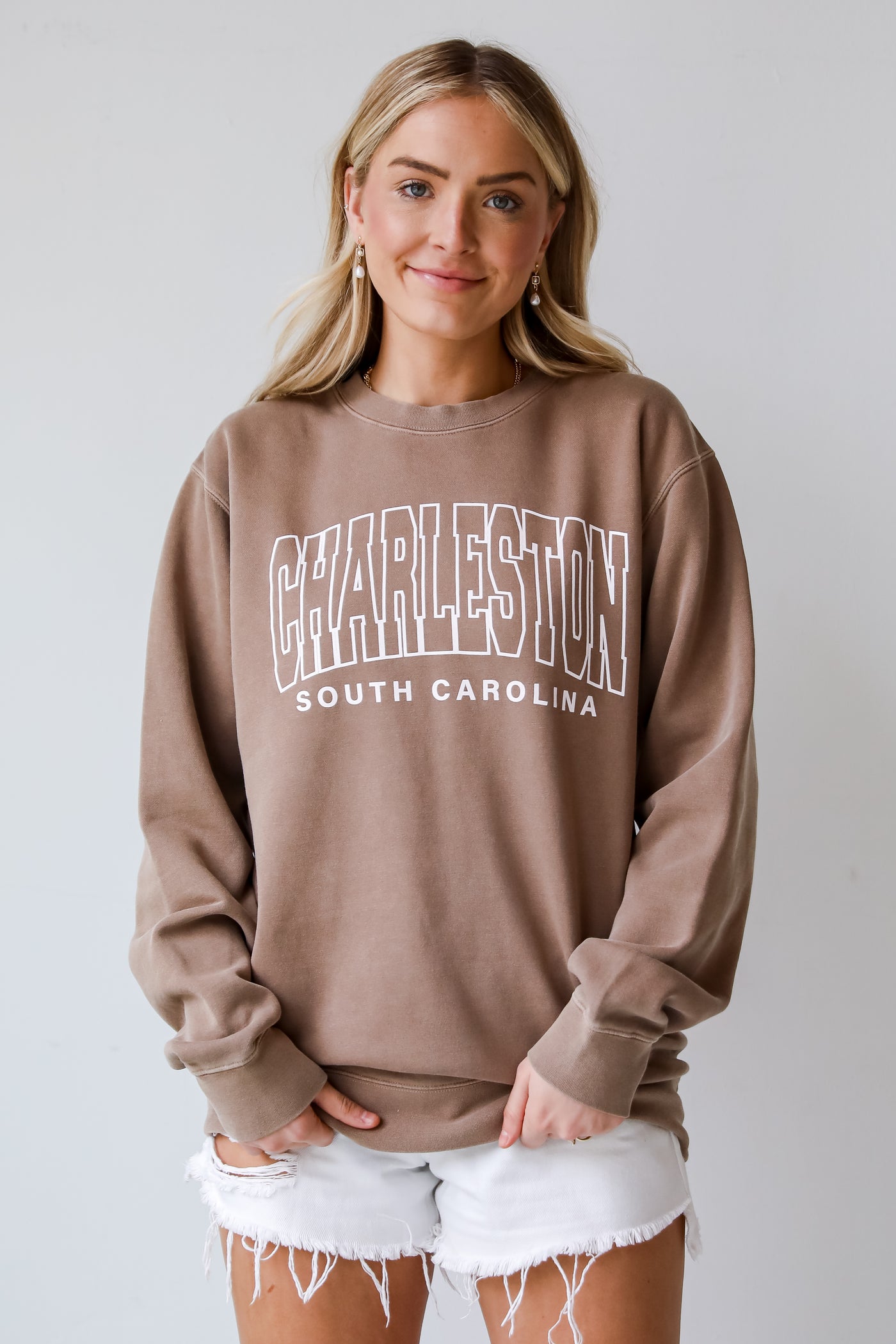 cute  Brown Charleston South Carolina Sweatshirt