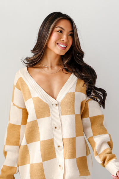 button front sweater