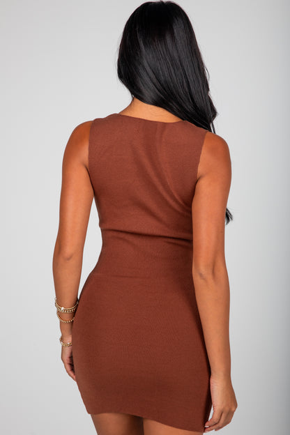 FINAL SALE - Get Back To It Knit Mini Dress - DU DEAL