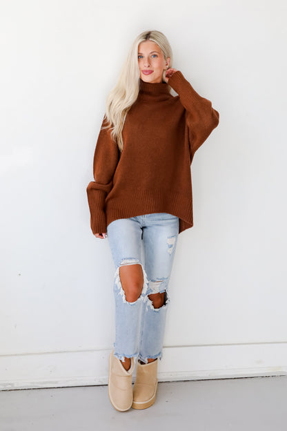 Notably Cozy Turtleneck Oversized Sweater