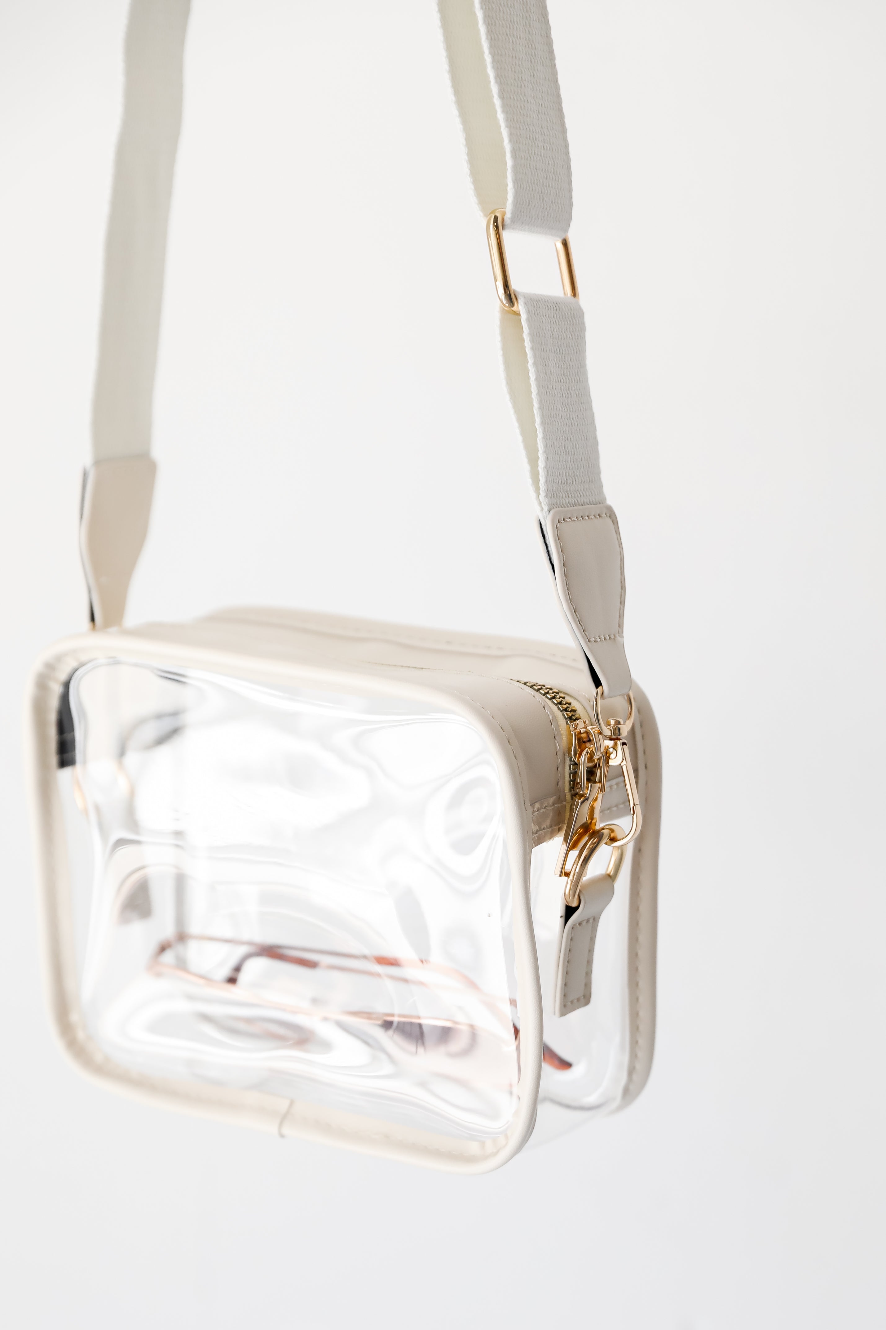 ivory Clear Crossbody Bag close up