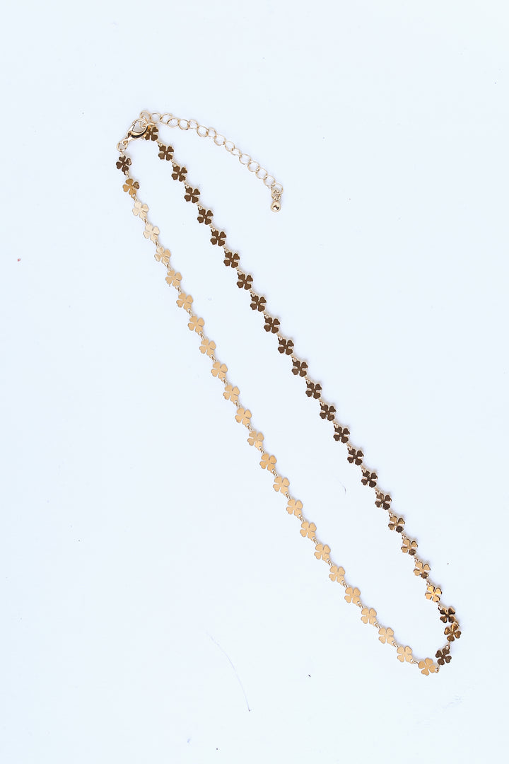 Gold Chain Necklace flat lay