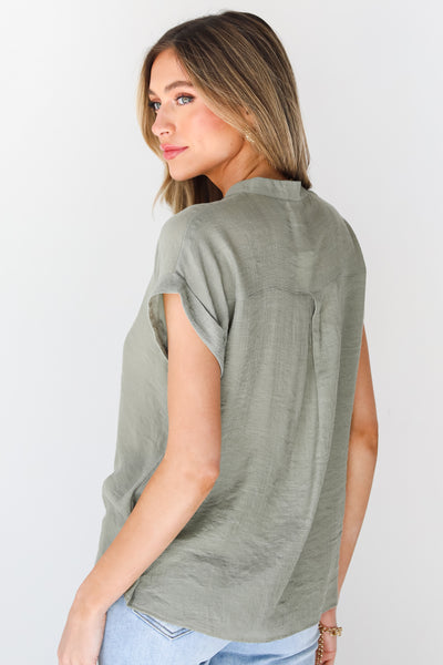 olive Blouse back view