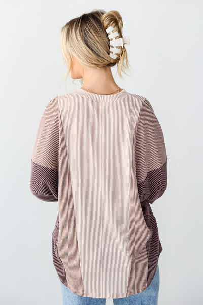 casual corded tops on model