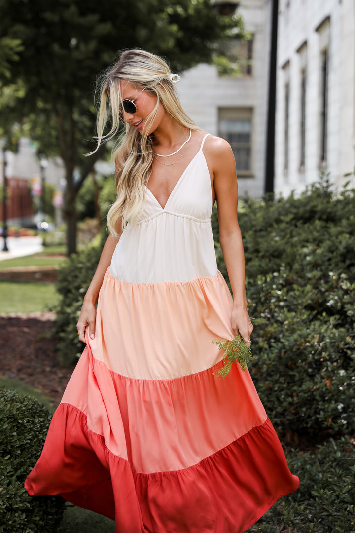 Color Block Maxi Dress