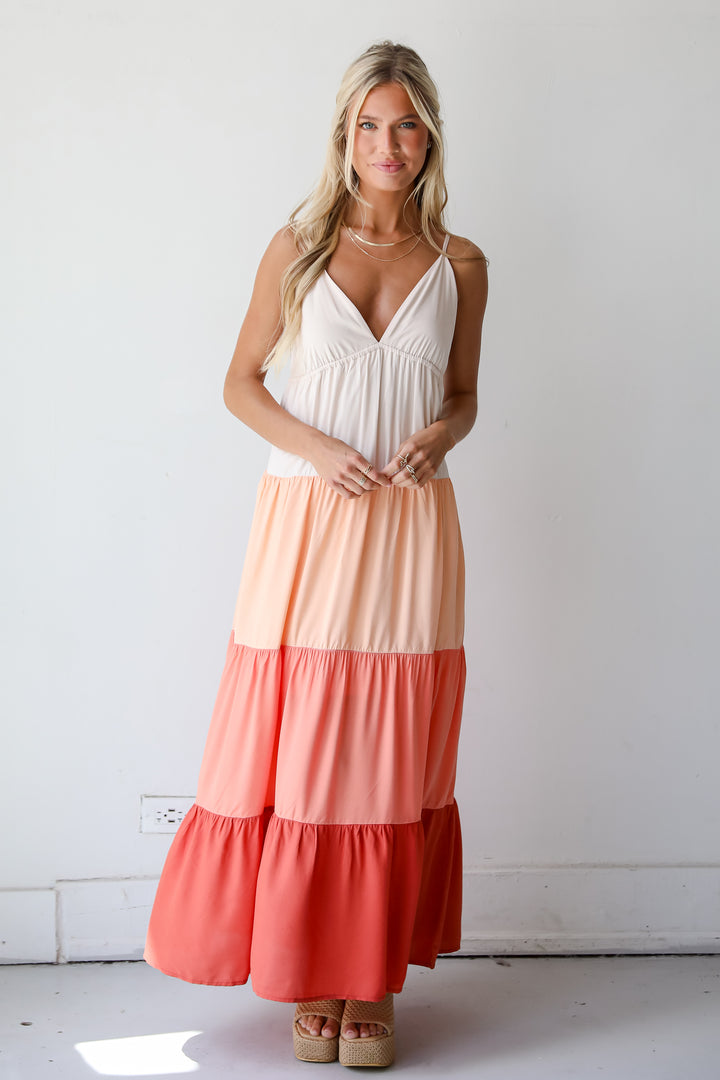 Color Block Maxi Dress