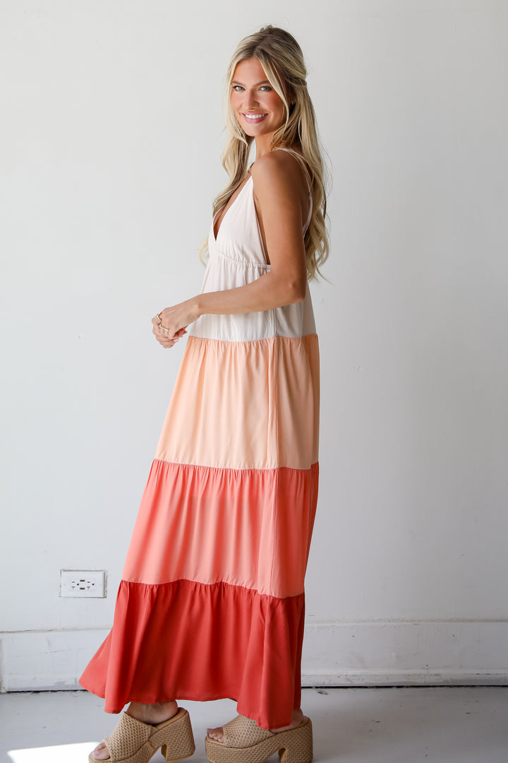 Color Block Maxi Dress