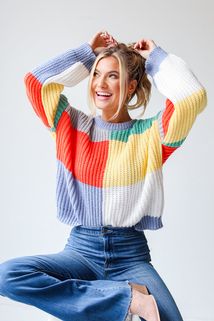 milticolored sweaters