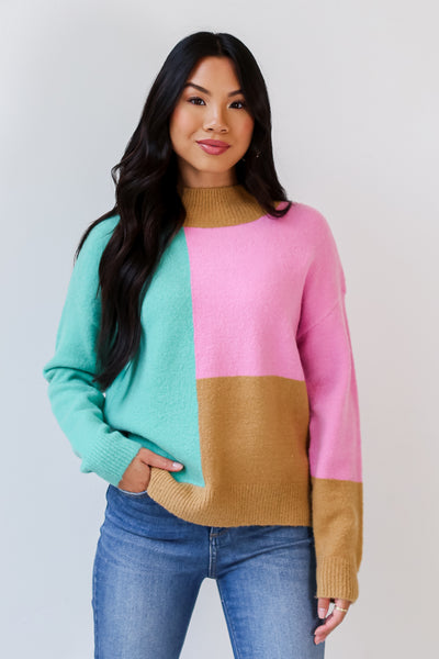 Color Block Sweater front view