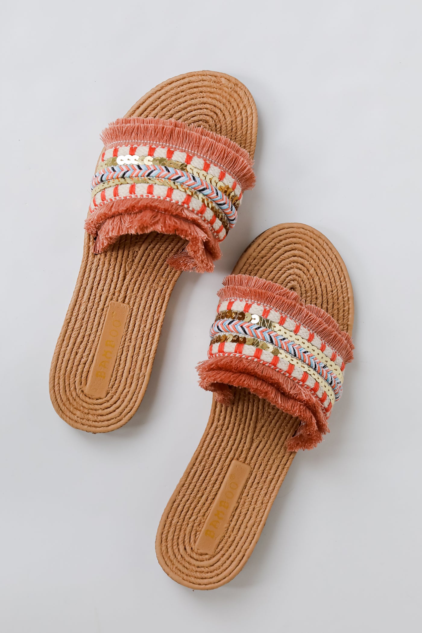 summer sandals Find Me Under The Palms Mauve Slide Sandals