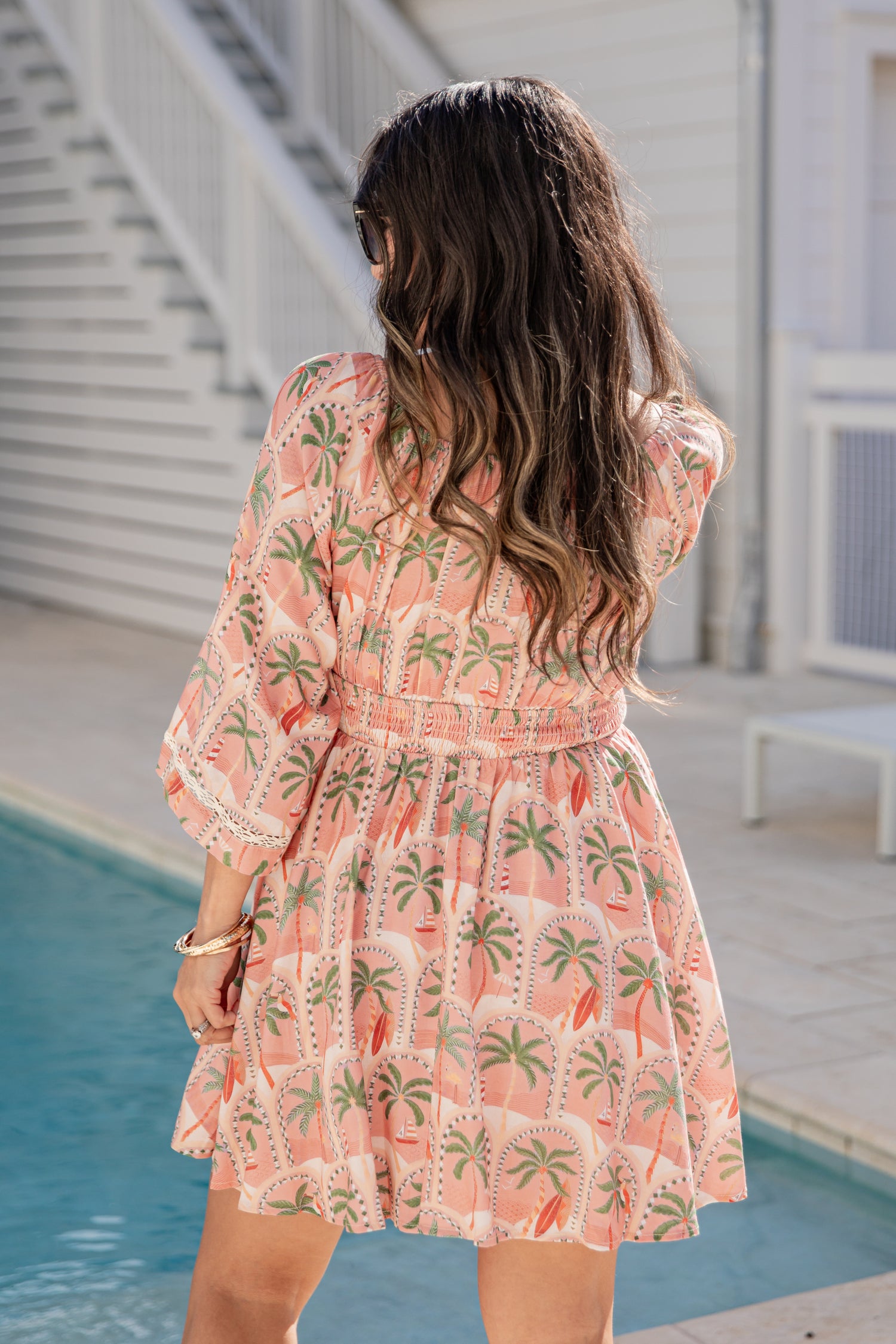 Palm Breeze Coral Printed Mini Dress | Trendy Women Dresses | DressUp Coral / Small Palm Breeze Coral Printed Mini Dress | Trendy Women Dresses | DressUp Coral / Small