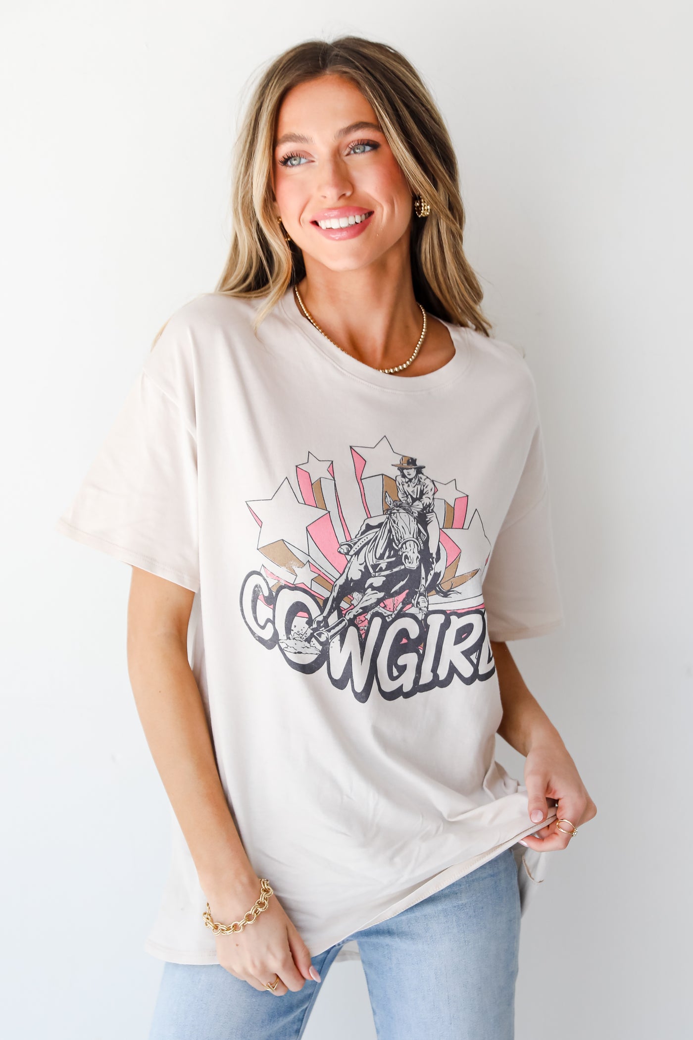 Cowgirl Graphic Tee on dress up model