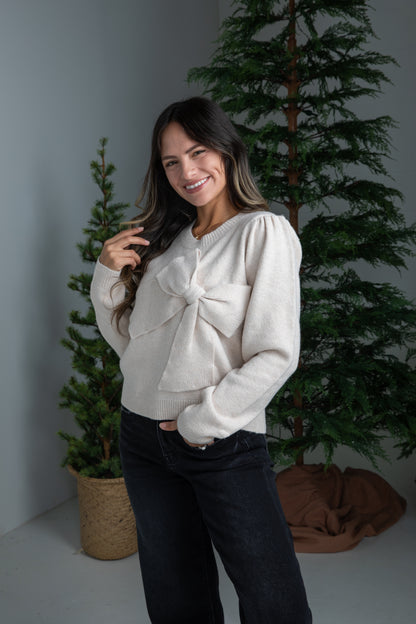 womens bow sweater