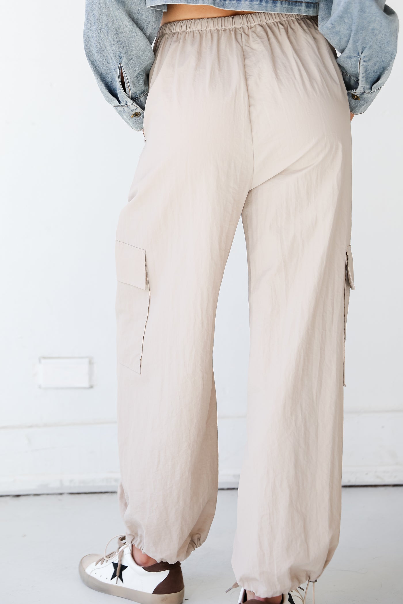 Taupe Cargo Pants for women