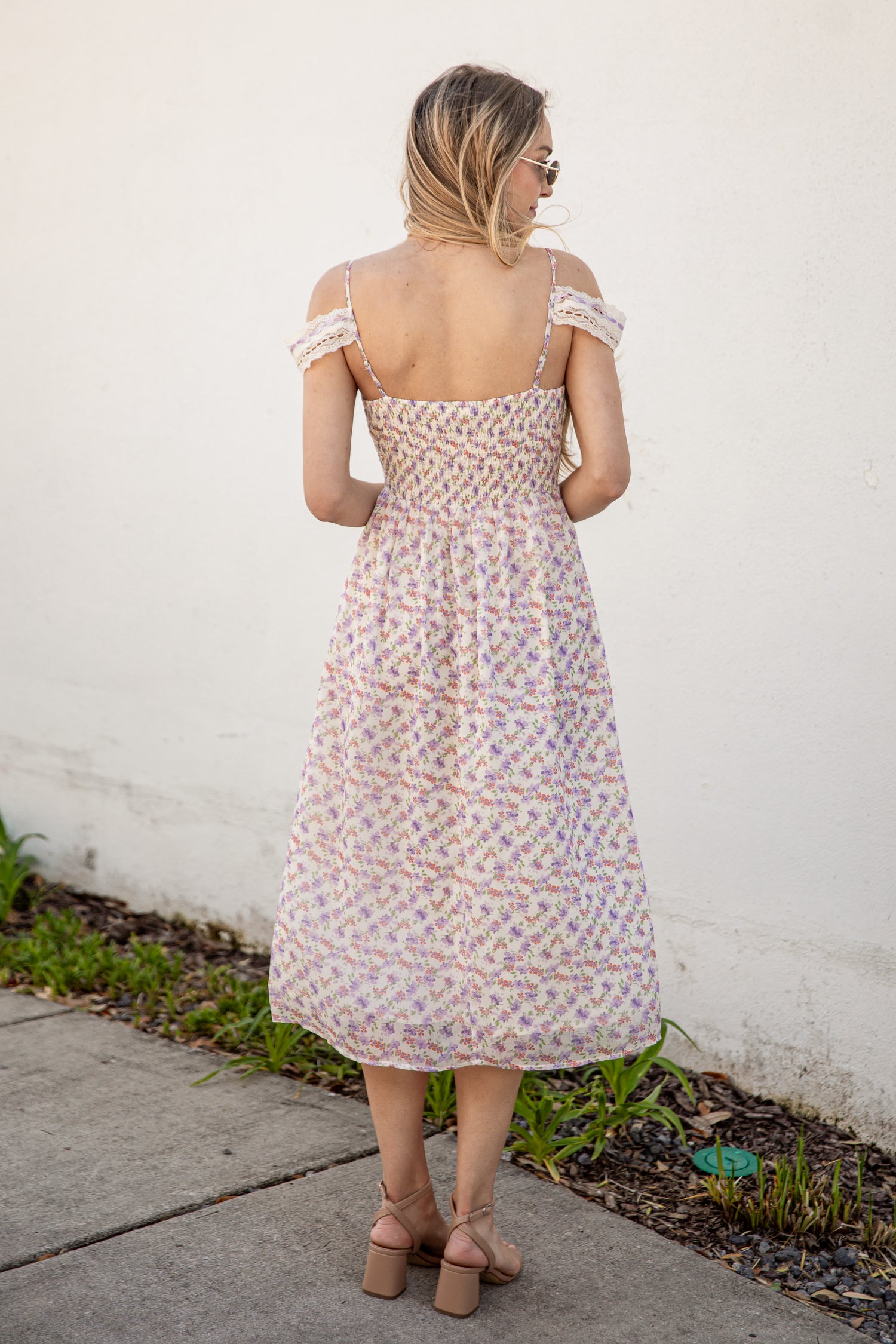 Floral Fixation Cream Midi Dress | Trendy Women's Dress | ShopDressUp Cream / Small Floral Fixation Cream Midi Dress | Trendy Women's Dress | ShopDressUp Cream / Small
