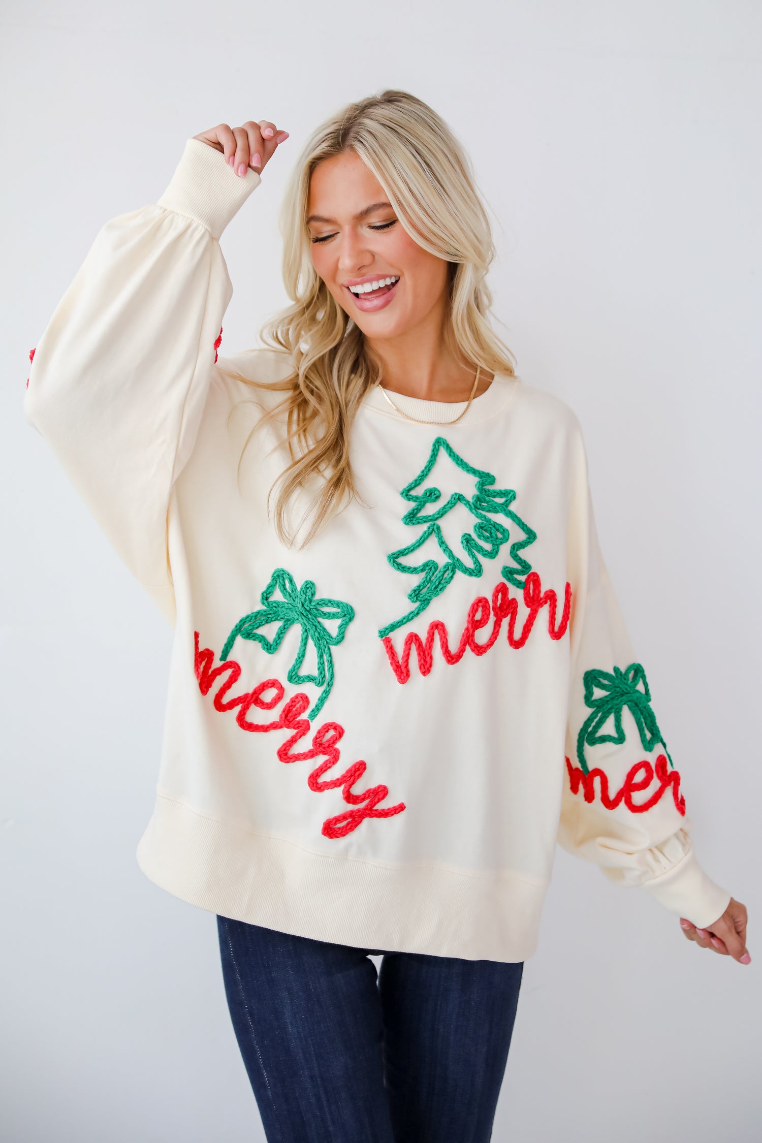 Cream Merry Pullover