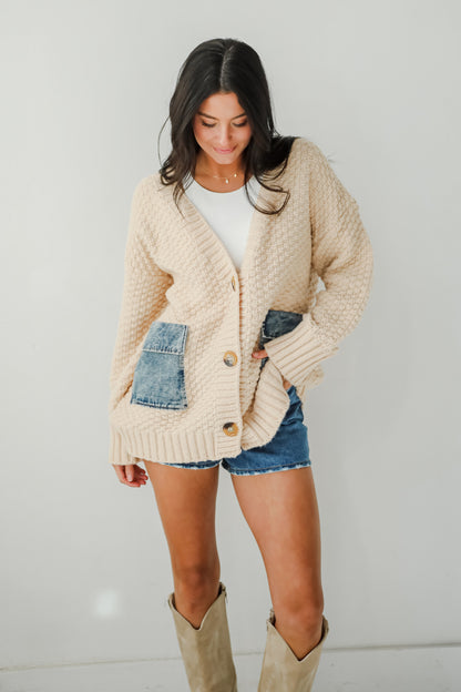 Beyond Cozy Cream Oversized Sweater Cardigan