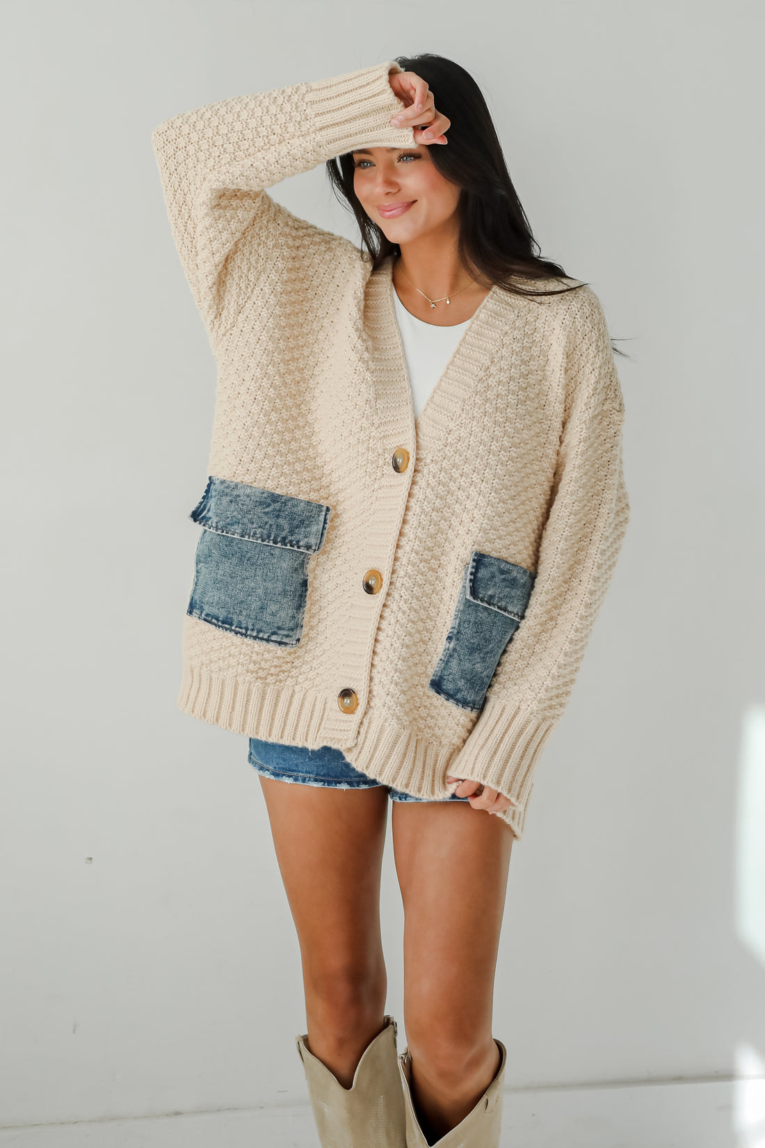 Beyond Cozy Cream Oversized Sweater Cardigan