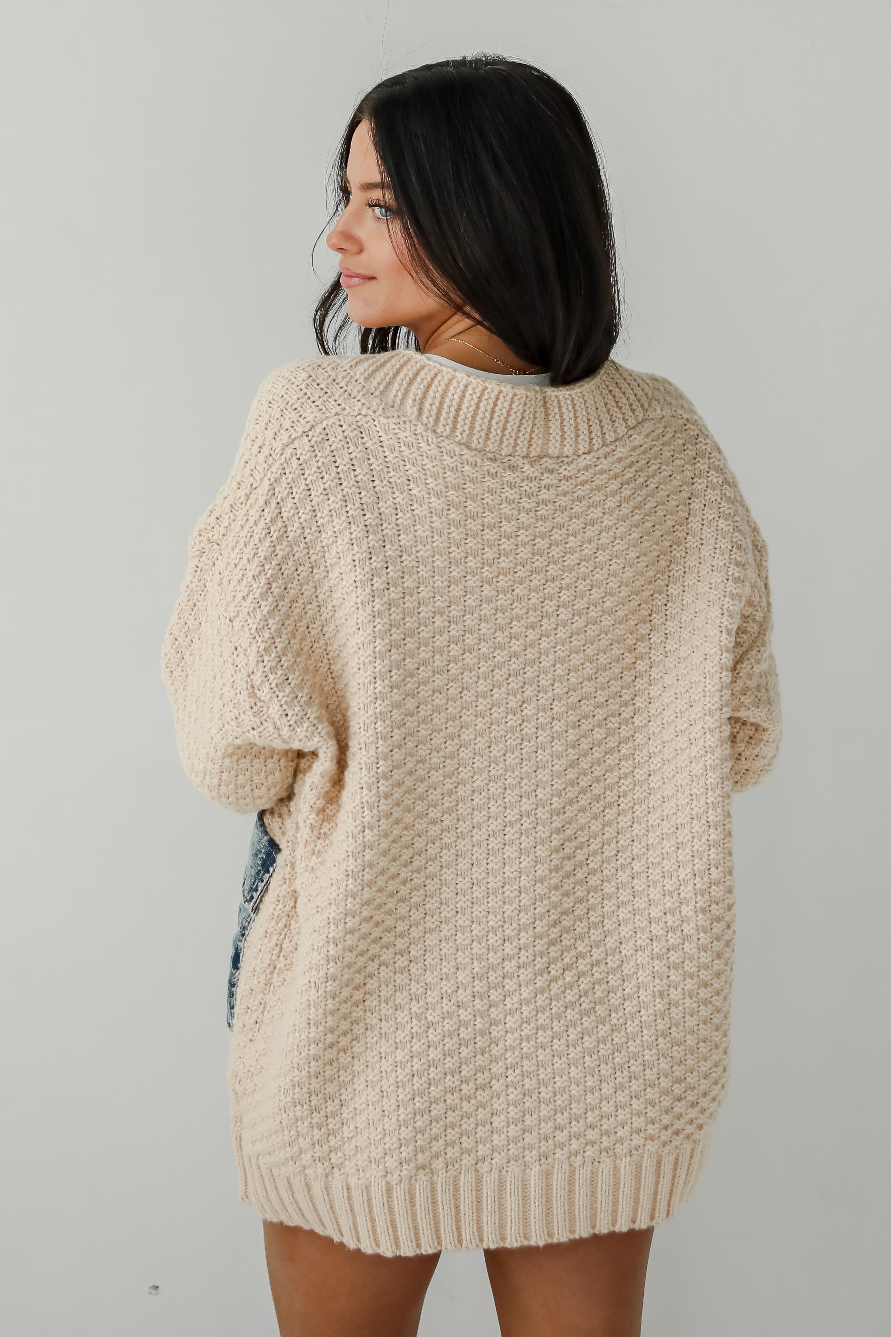 Beyond Cozy Cream Oversized Sweater Cardigan