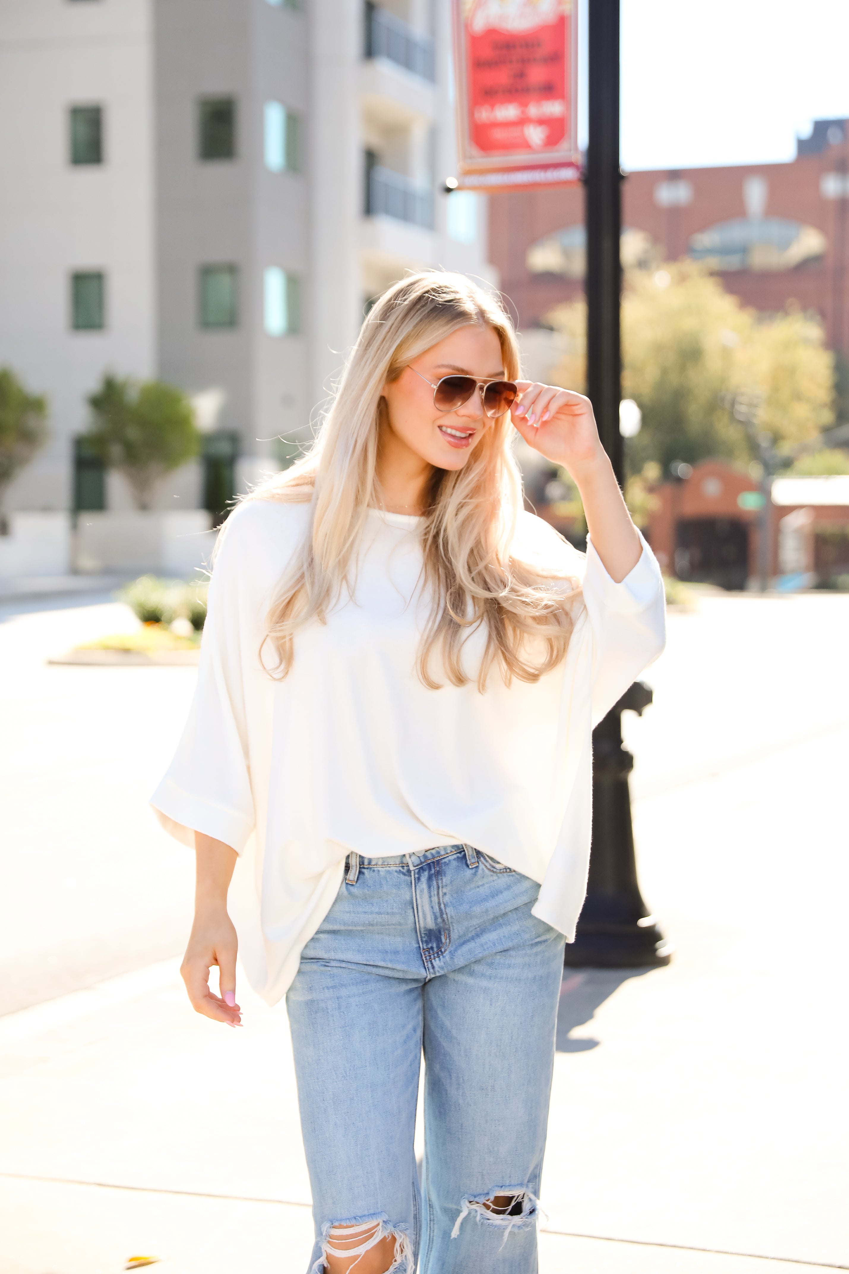 Winning Pick Oversized Brushed Knit Top