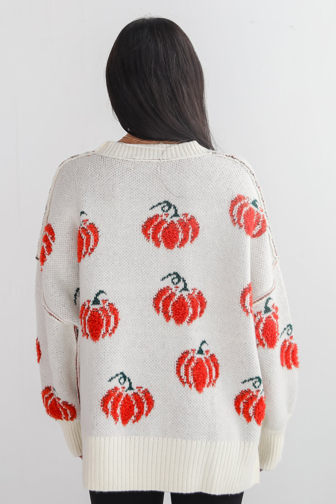 Pumpkin Patch Cream Oversized Sweater