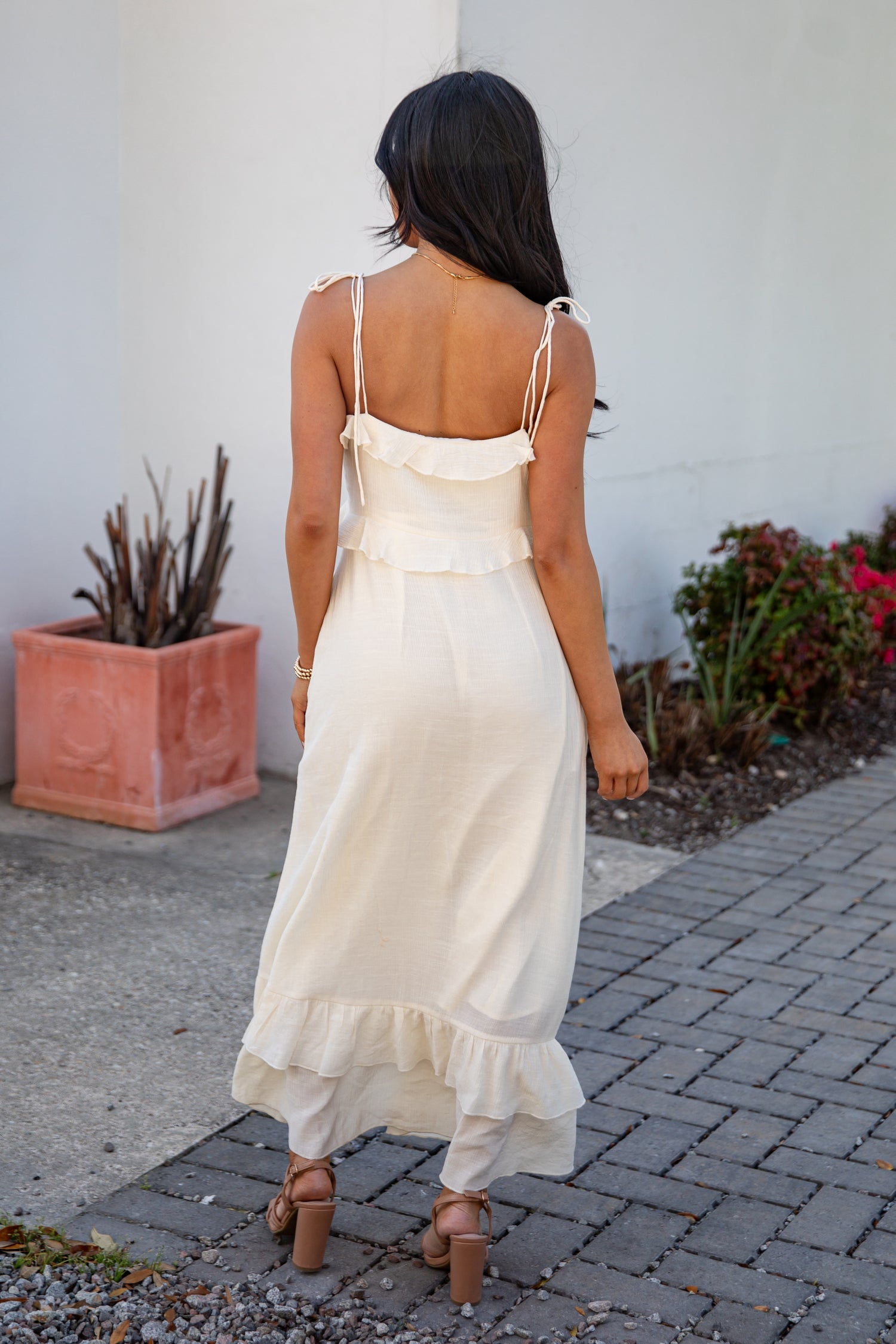 Cream Ruffle Midi Dress | Trendy Women's Dresses | ShopDressUp Dress Up Cream Ruffle Midi Dress | Trendy Women's Dresses | ShopDressUp Dress Up