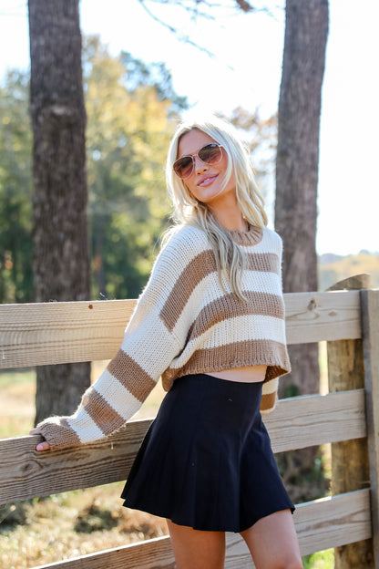 Coziest Dream Cream Striped Sweater