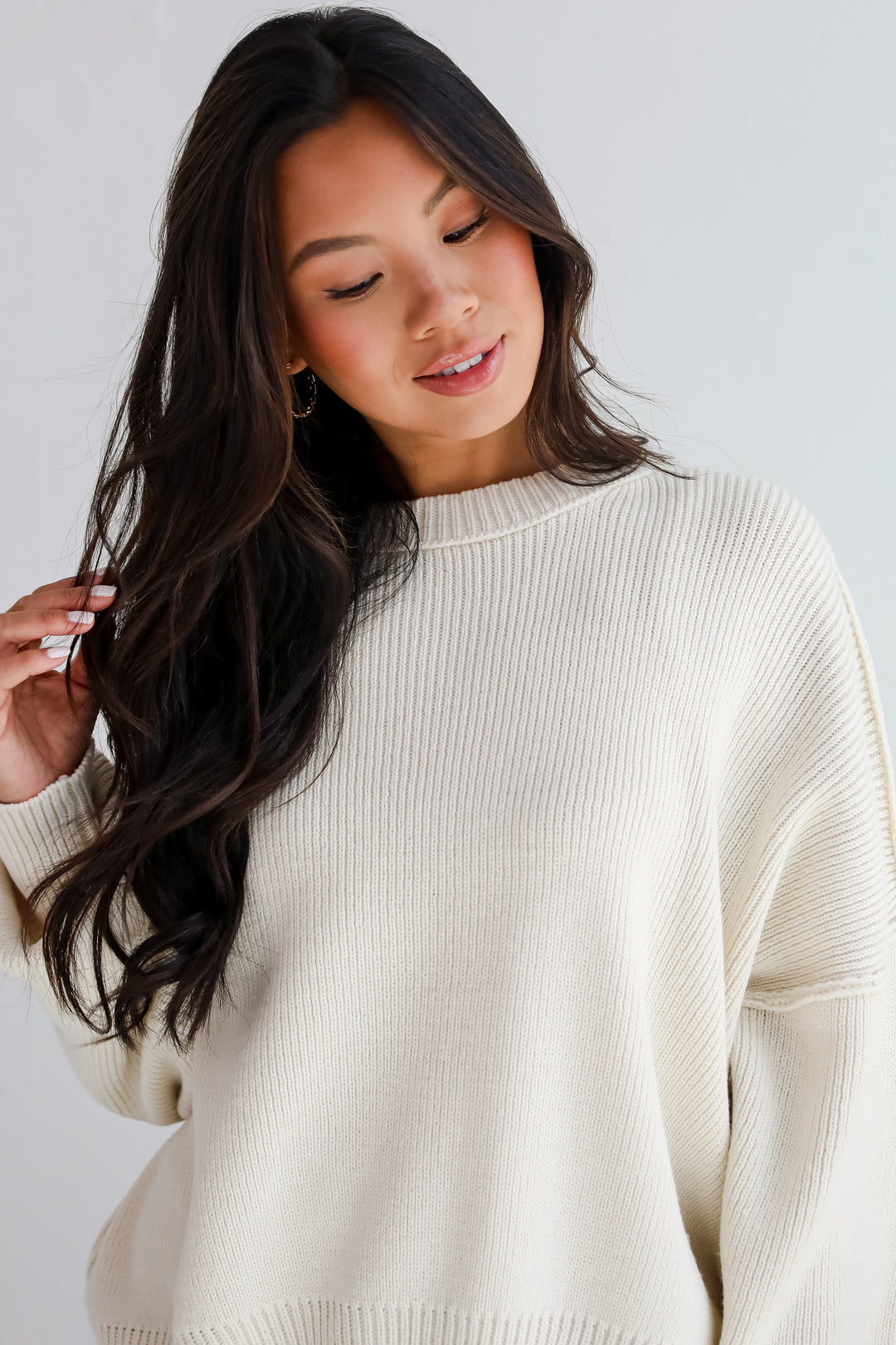 Classically Comfy Cream Oversized Sweater