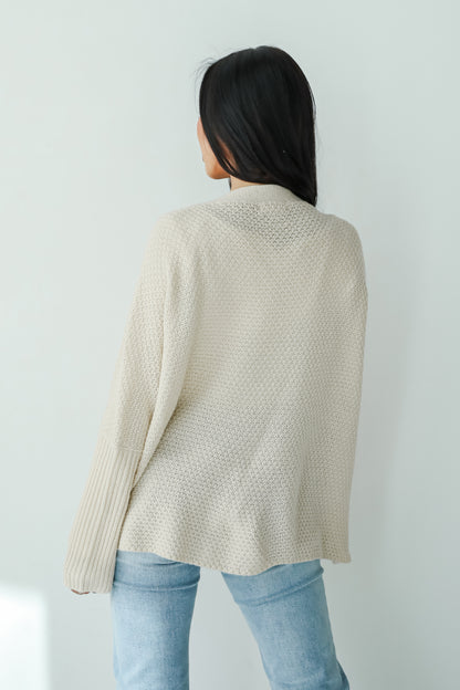 Layered Charisma Cream Sweater Cardigan