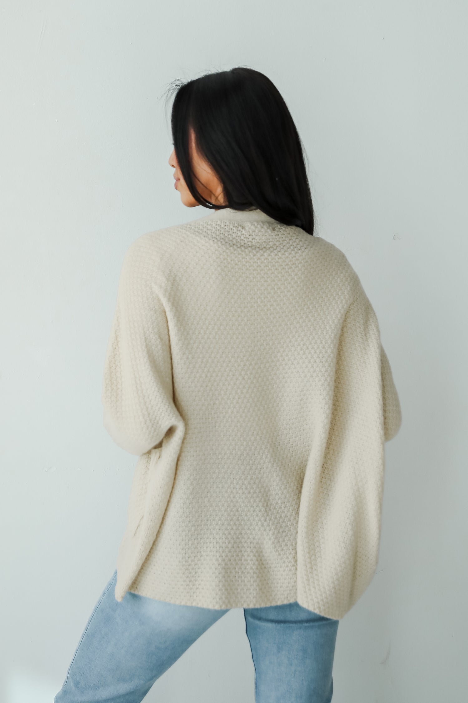 Layered Charisma Cream Sweater Cardigan