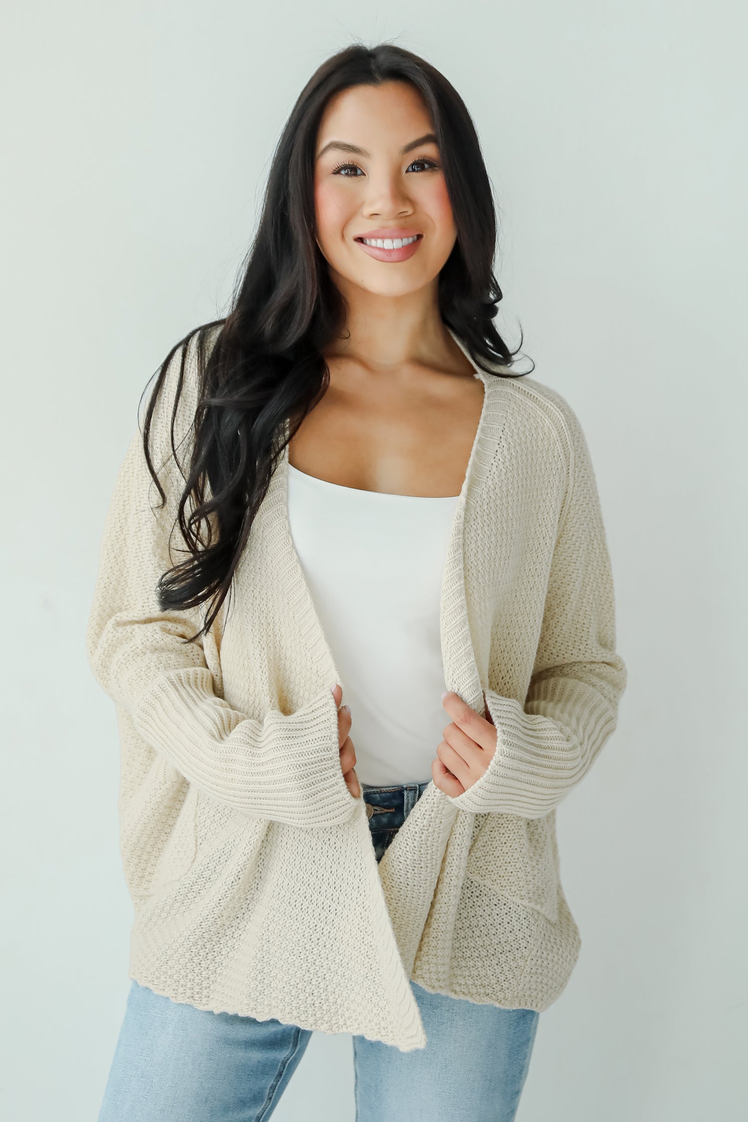 Layered Charisma Cream Sweater Cardigan