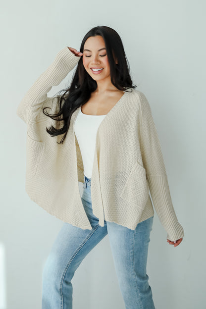 Layered Charisma Cream Sweater Cardigan