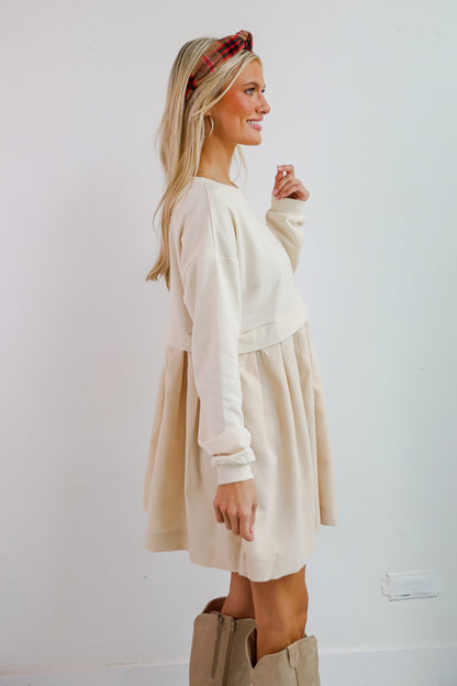 Precious Impression Natural Sweatshirt Dress