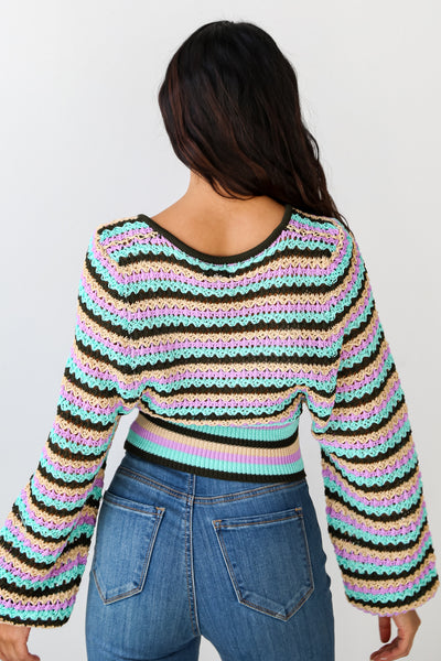 Crochet Knit Top back view