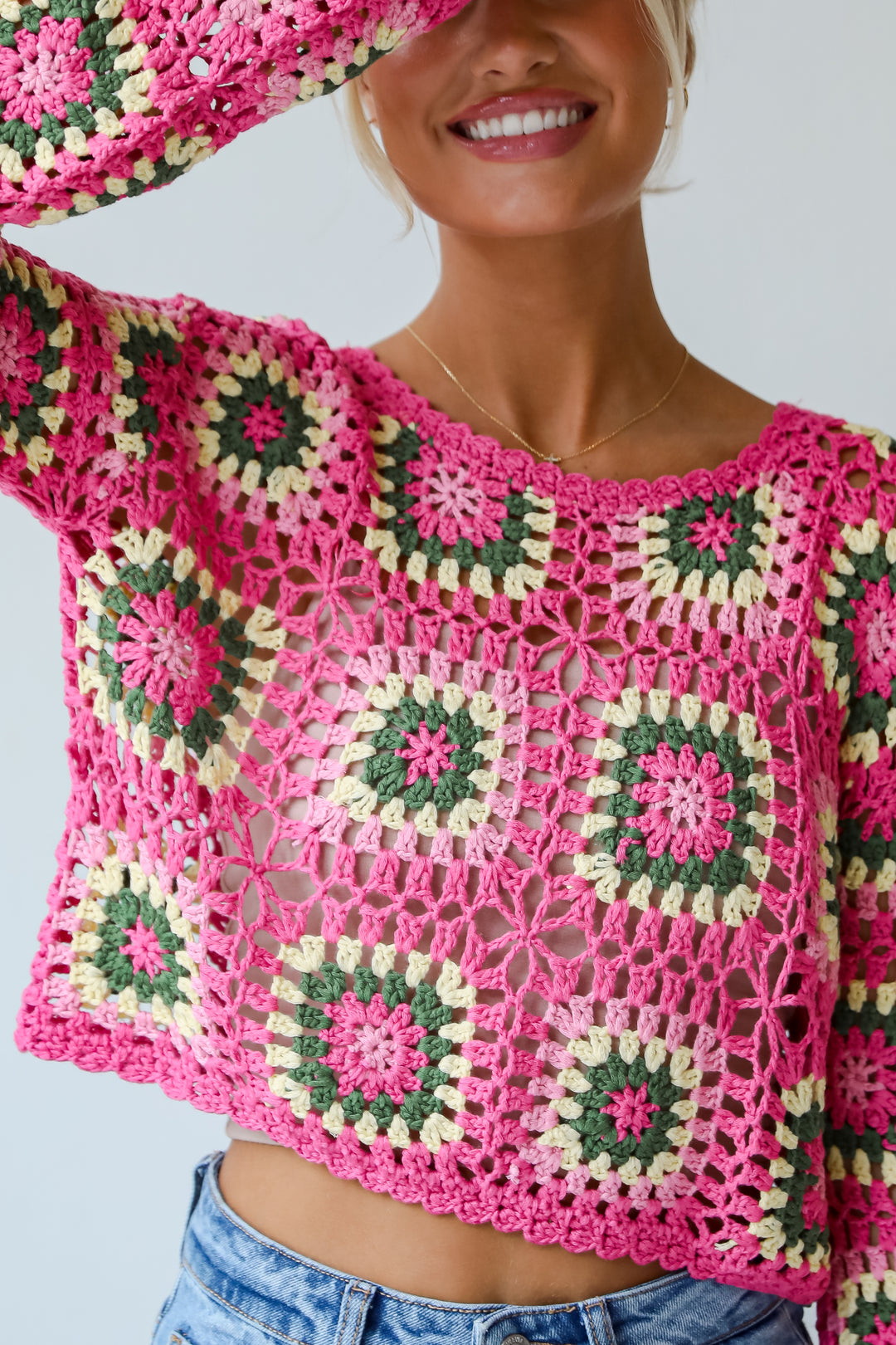 Cultivated Coolness Crochet Knit Top