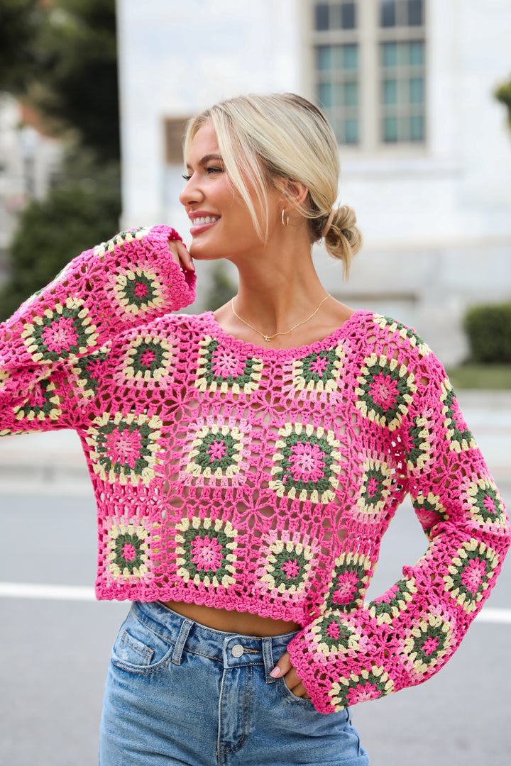 Cultivated Coolness Crochet Knit Top