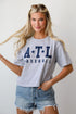 Heather Grey ATL Baseball Cropped Tee