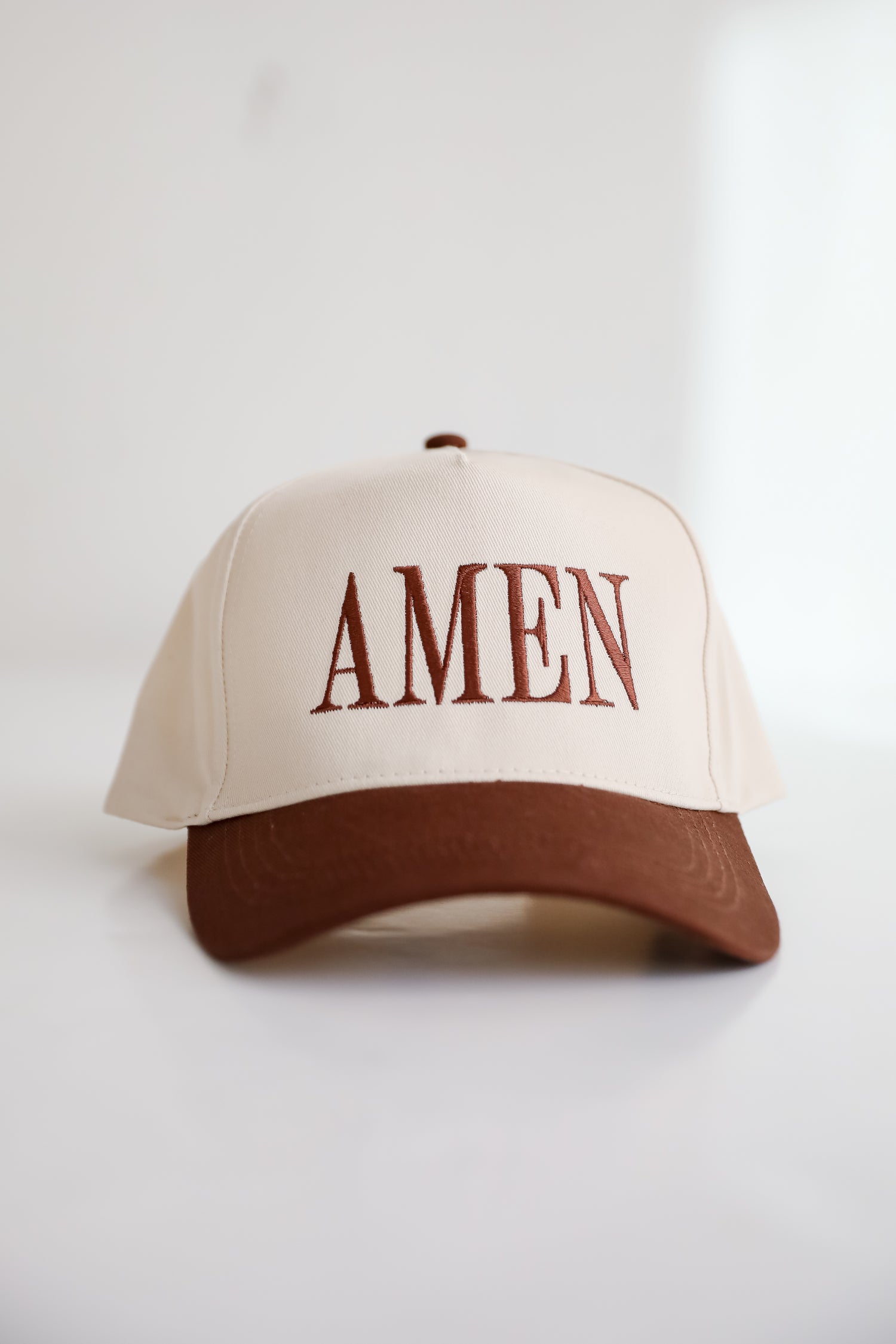 Amen Color Block Embroidered Hat