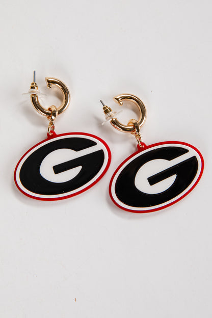 Pair of earrings with &