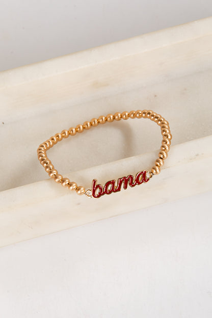 Gold bracelet with &