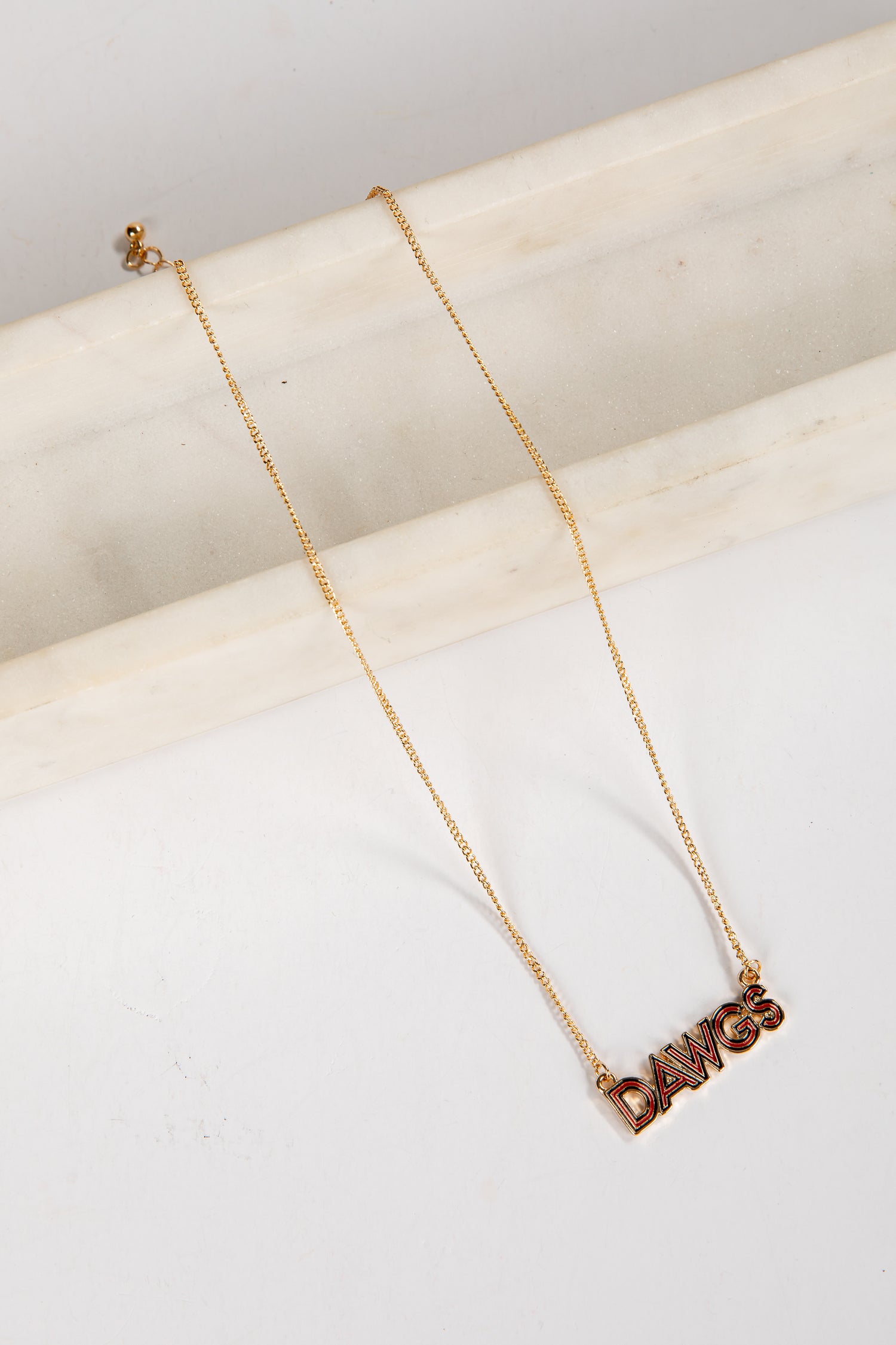 Gold necklace with &